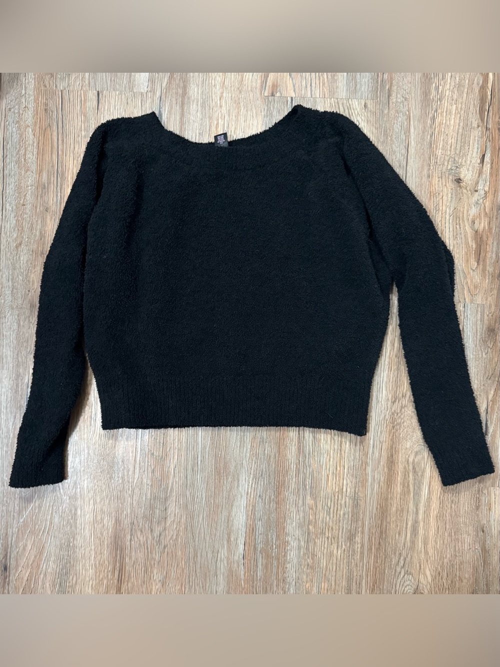 Victoria's Secret Black Crewneck Fuzzy Sweater